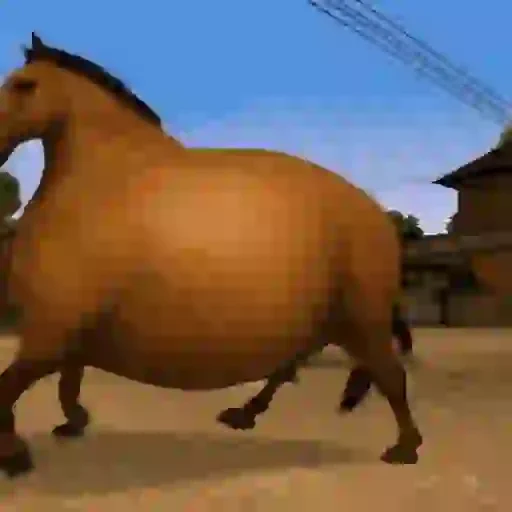Figurinha de Animated Fat Horse 🐎🐴 (2 de 9)