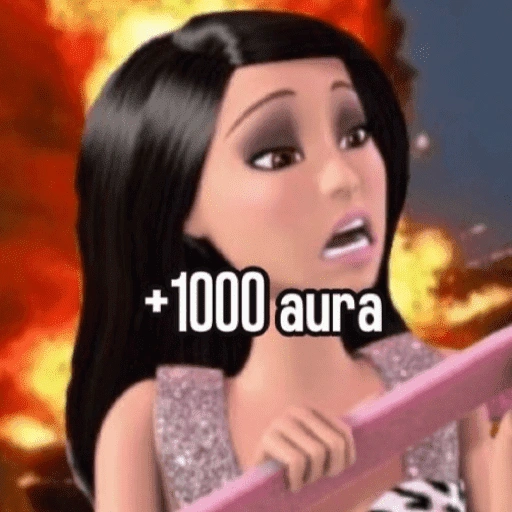 Figurinha de AURA +1000 para WhatsApp (2 de 15)