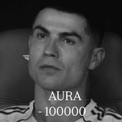 Figurinha de AURA +1000 para WhatsApp (7 de 15)