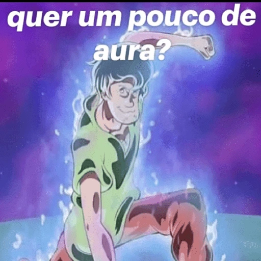 Figurinha de AURA +1000 para WhatsApp (8 de 15)