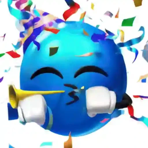 Figurinha de Blue Joobi Animated Emoji para WhatsApp (6 de 11)