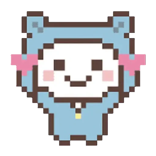 Figurinha de Cute Bear Pixel Gerak para WhatsApp (3 de 23)
