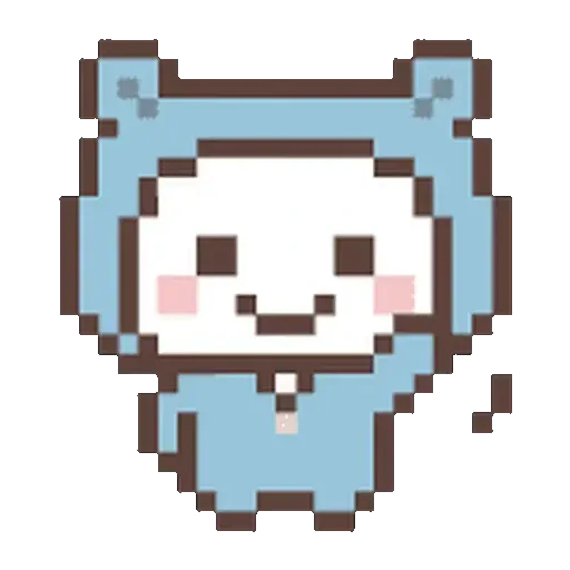 Figurinha de Cute Bear Pixel Gerak para WhatsApp (6 de 23)