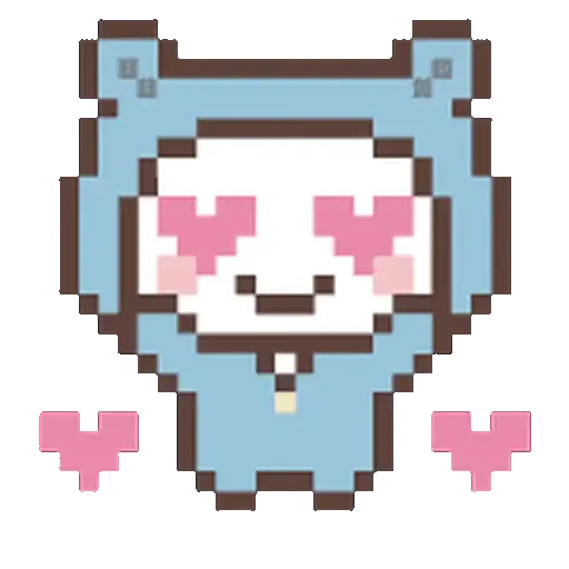 Figurinha de Cute Bear Pixel Gerak para WhatsApp (10 de 23)