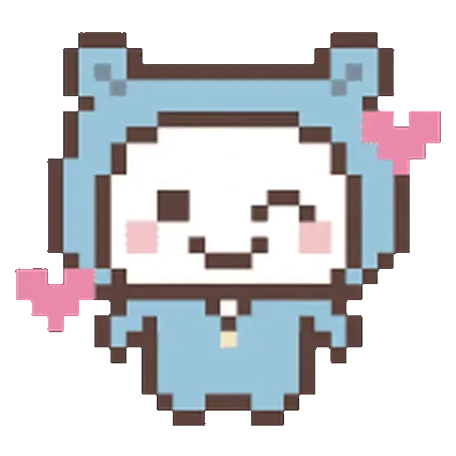 Figurinha de Cute Bear Pixel Gerak para WhatsApp (11 de 23)