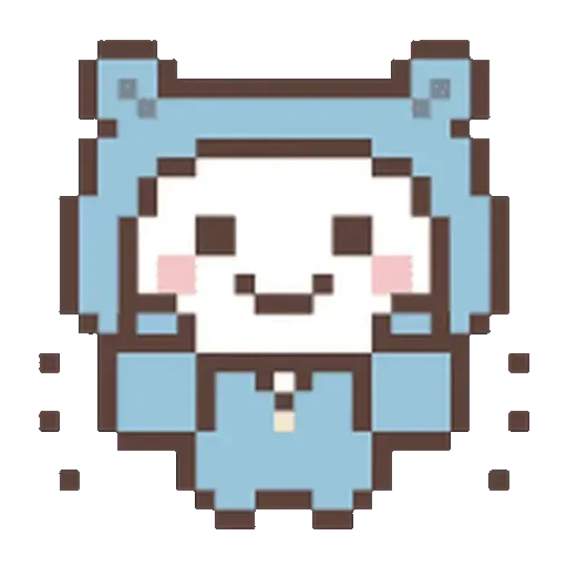 Figurinha de Cute Bear Pixel Gerak para WhatsApp (12 de 23)