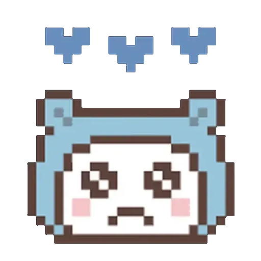 Figurinha de Cute Bear Pixel Gerak para WhatsApp (14 de 23)