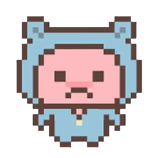 Figurinha de Cute Bear Pixel Gerak para WhatsApp (16 de 23)
