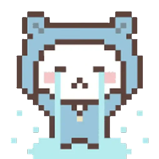 Figurinha de Cute Bear Pixel Gerak para WhatsApp (17 de 23)