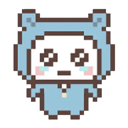 Figurinha de Cute Bear Pixel Gerak para WhatsApp (19 de 23)