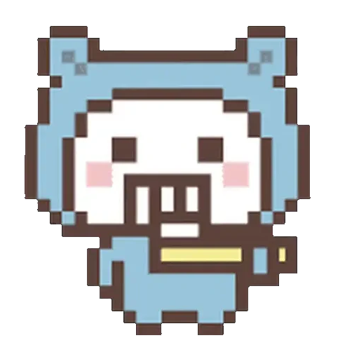 Figurinha de Cute Bear Pixel Gerak para WhatsApp (22 de 23)