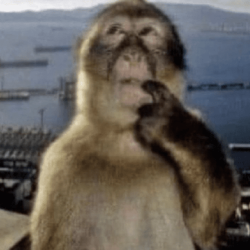 Figurinhas de Dedo no queixo/macaco caco para WhatsApp