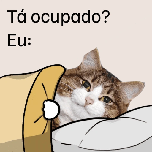 Figurinha de Emoções(ou nao) de um gato para WhatsApp (4 de 17)