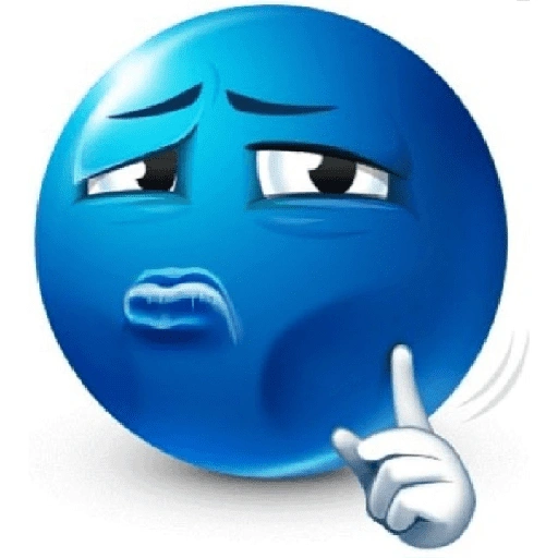 Figurinha de emojis azul (2 de 27)
