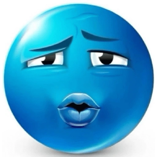 Figurinha de emojis azul (3 de 27)