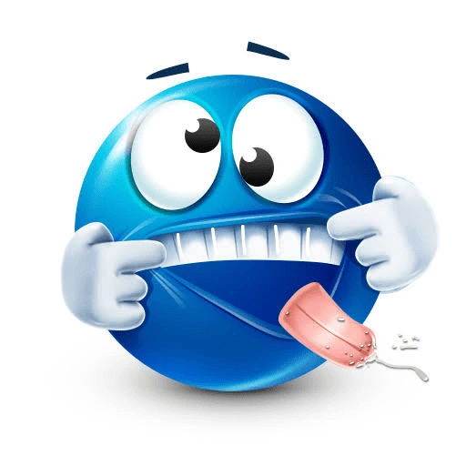 Figurinha de emojis azul (19 de 27)