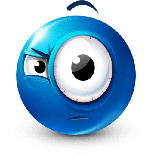 Figurinha de emojis azul (25 de 27)