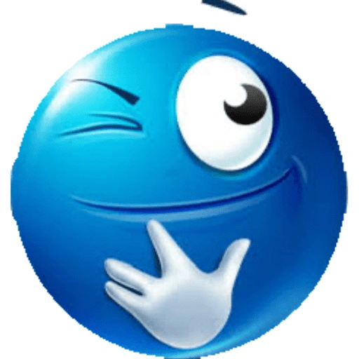 Figurinha de emojis azul (26 de 27)