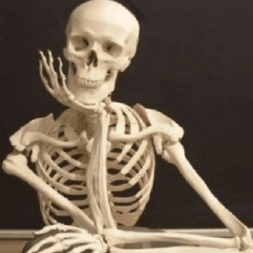 Figurinha de Esqueleto 💀 para WhatsApp (1 de 19)