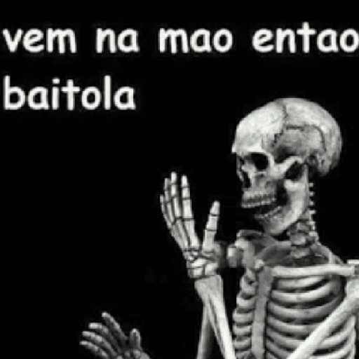 Figurinha de Esqueleto 💀 para WhatsApp (4 de 19)
