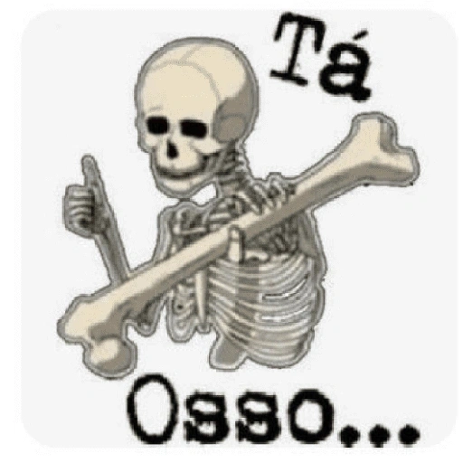 Figurinha de Esqueleto 💀 para WhatsApp (5 de 19)