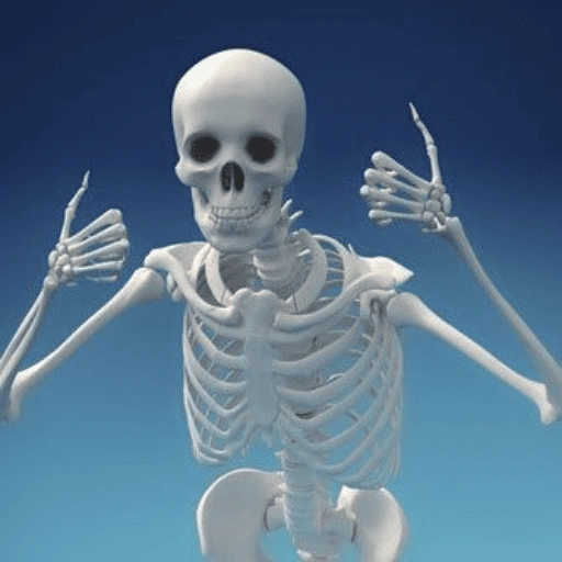Figurinha de Esqueleto 💀 para WhatsApp (15 de 19)