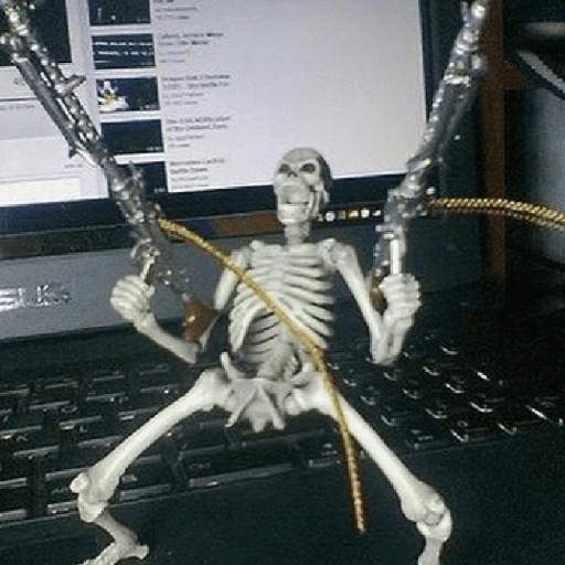 Figurinha de Esqueleto 💀 para WhatsApp (19 de 19)