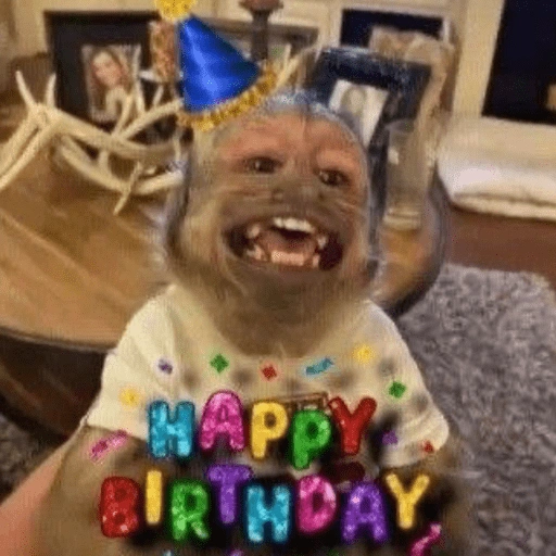 Figurinha de Feliz Aniversário dos Pets 🎂 para WhatsApp (1 de 26)