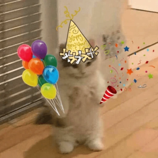 Figurinha de Feliz Aniversário dos Pets 🎂 para WhatsApp (7 de 26)