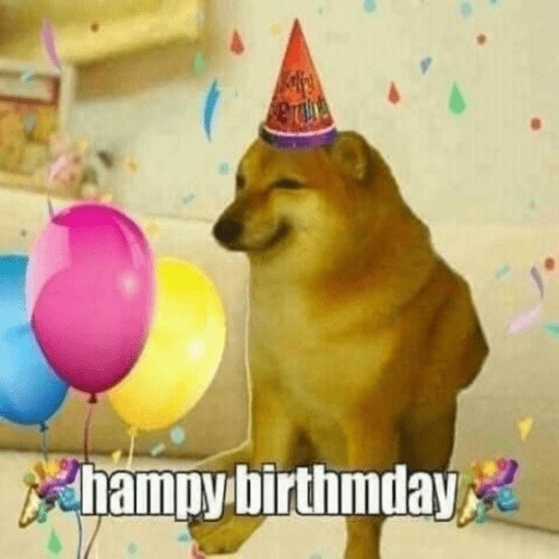 Figurinha de Feliz Aniversário dos Pets 🎂 para WhatsApp (10 de 26)