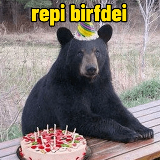 Figurinha de Feliz Aniversário dos Pets 🎂 para WhatsApp (13 de 26)