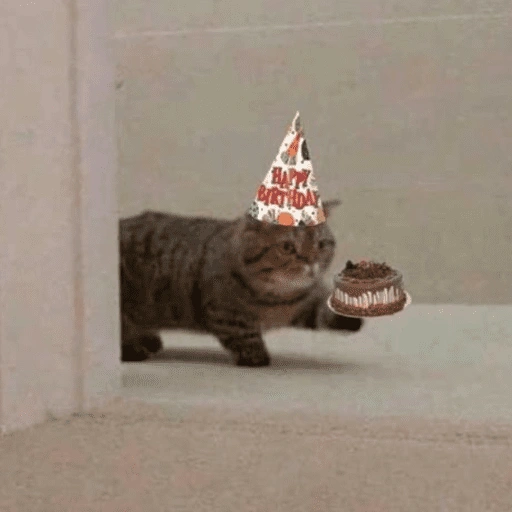 Figurinha de Feliz Aniversário dos Pets 🎂 para WhatsApp (16 de 26)