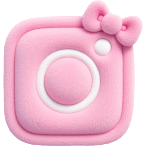 Figurinha de Fluffy 3D PINK 🩷 para WhatsApp (1 de 12)