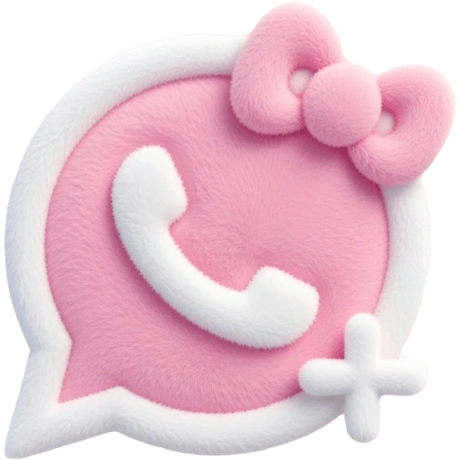 Figurinha de Fluffy 3D PINK 🩷 para WhatsApp (2 de 12)