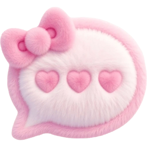 Figurinha de Fluffy 3D PINK 🩷 para WhatsApp (3 de 12)