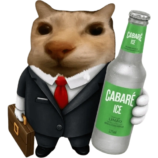 Figurinha de Gatinho + bebidas para WhatsApp (18 de 30)