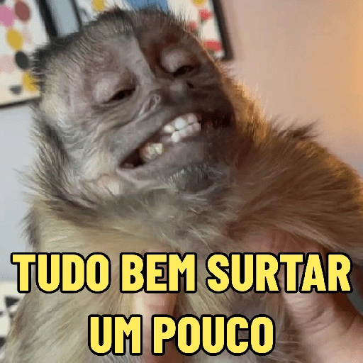 Figurinha de MACACO ENGRAÇADINHO 🐵 para WhatsApp (8 de 16)