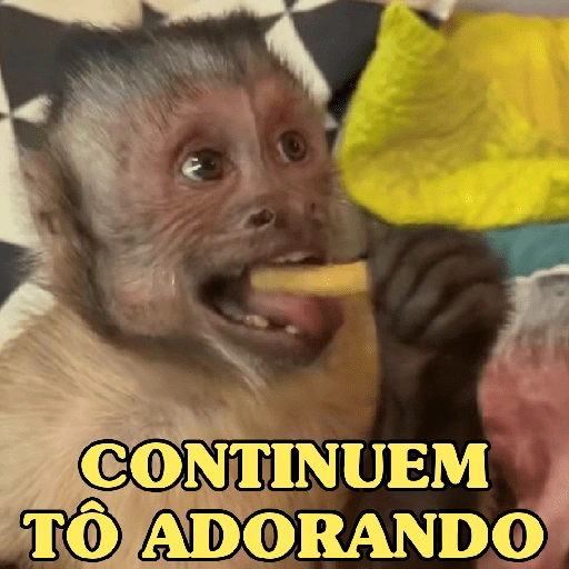 Figurinha de MACACO ENGRAÇADINHO 🐵 para WhatsApp (13 de 16)