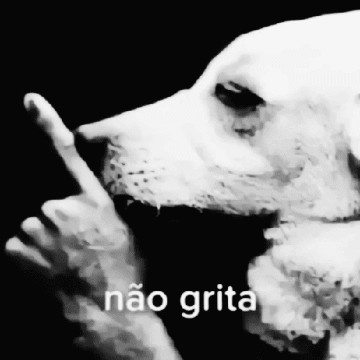 Figurinha de NÃO GRITA 🤫 para WhatsApp (5 de 29)