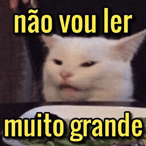 Figurinha de não vou ler muito grande para WhatsApp (1 de 15)