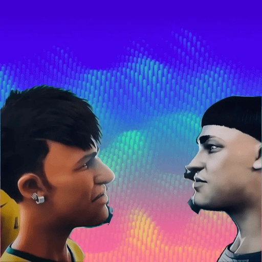 Figurinha de Neymar VS Robot para WhatsApp (2 de 10)