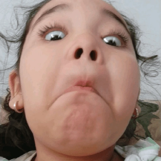 Figurinha de niñas caras graciosas 😆 para WhatsApp (8 de 9)