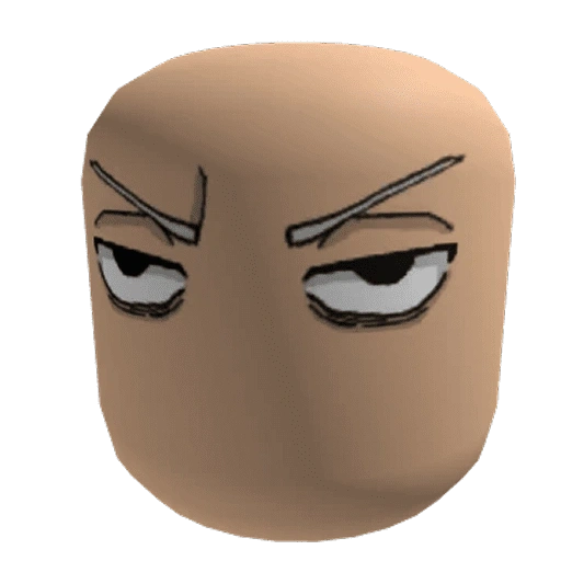 Figurinha de roblox emote face 🗿 (14 de 15)
