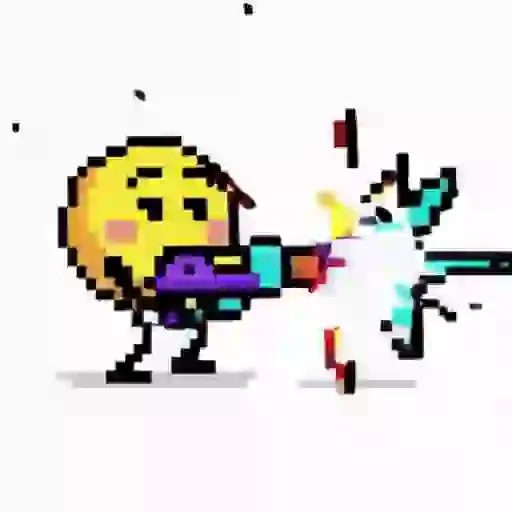 Figurinha de Yellow Animated Pixel Emoji para WhatsApp (2 de 13)